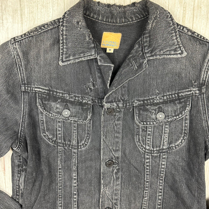 Citizens of Humanity Washed Black Denim Jacket  - Size M