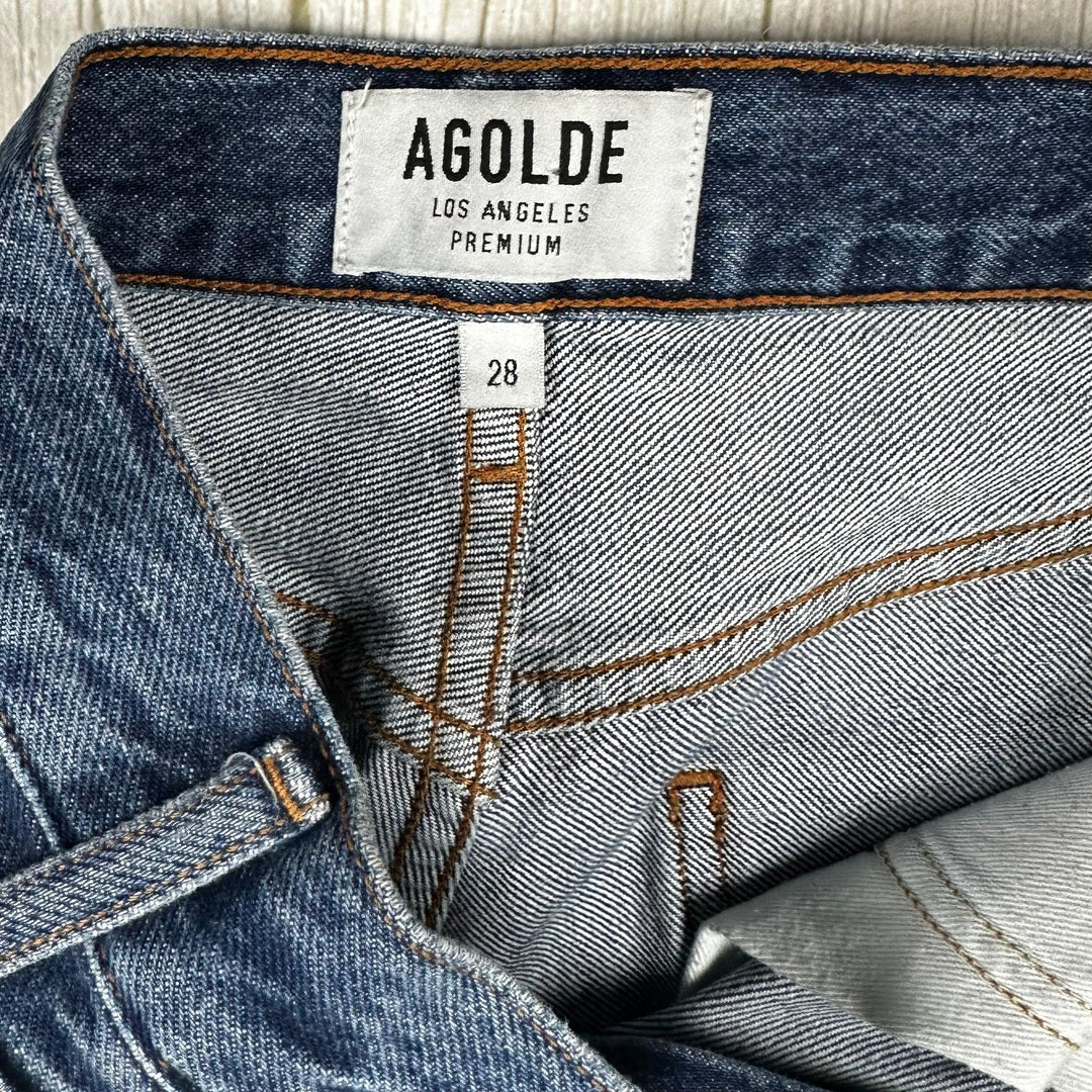 AGOLDE Blue High Rise 'Riley' Jeans- Size 28