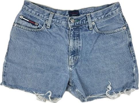 Tommy Hilfiger Distressed 90's Denim Cut Off Shorts - Suit Size 8