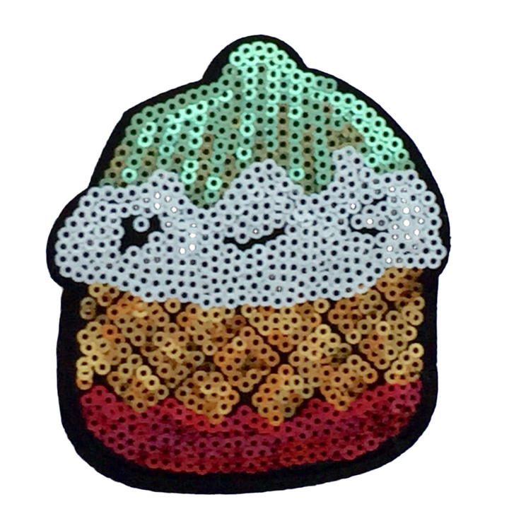 Cupcake - Sequin & Embroidered Patch