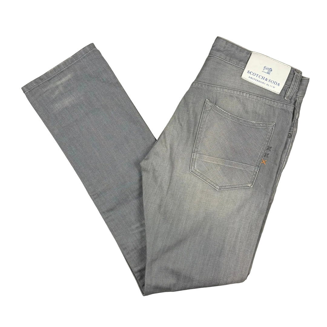 Scotch & Soda Mens 'Ralston' Slim Fit Grey Jeans- Size 32/34
