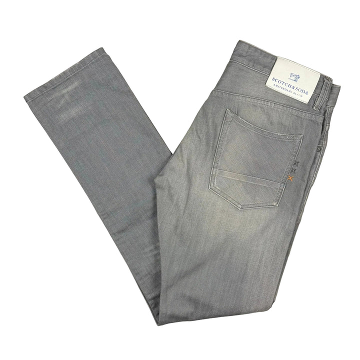 Scotch & Soda Mens 'Ralston' Slim Fit Grey Jeans- Size 32/34