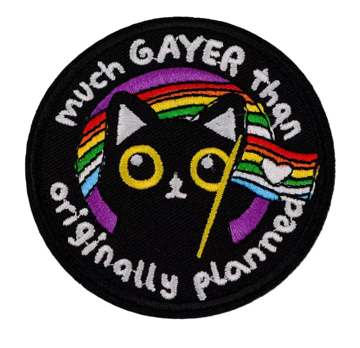 Much Gayer-  Embroidered Iron On Patch