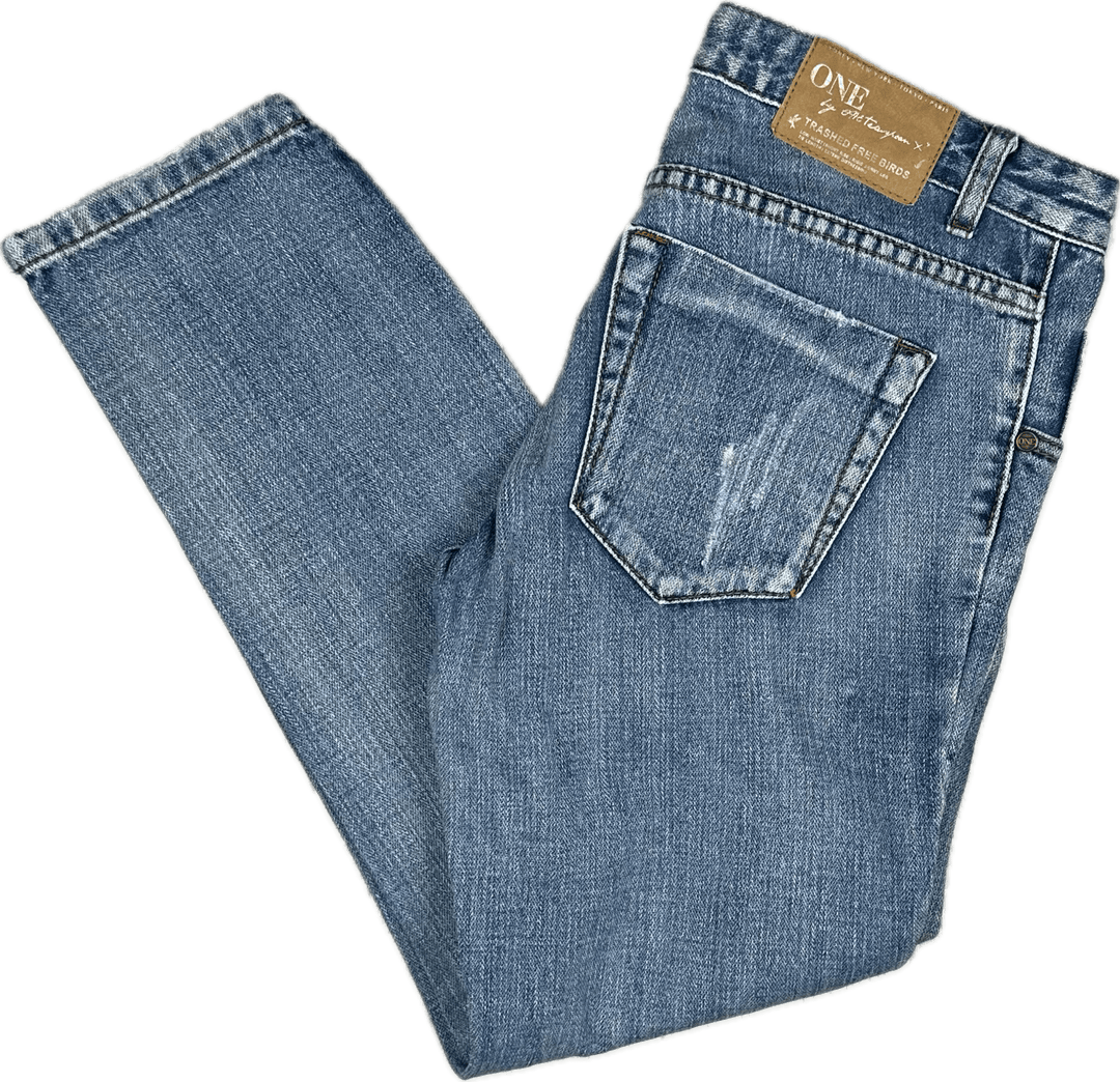 One Teaspoon "Trashed Free Birds" Low Waist Jeans  - Size 27"