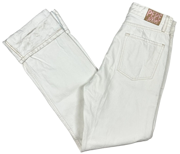 Pepe London X Dua Lipa Ladies Ecru Jeans- Size 30