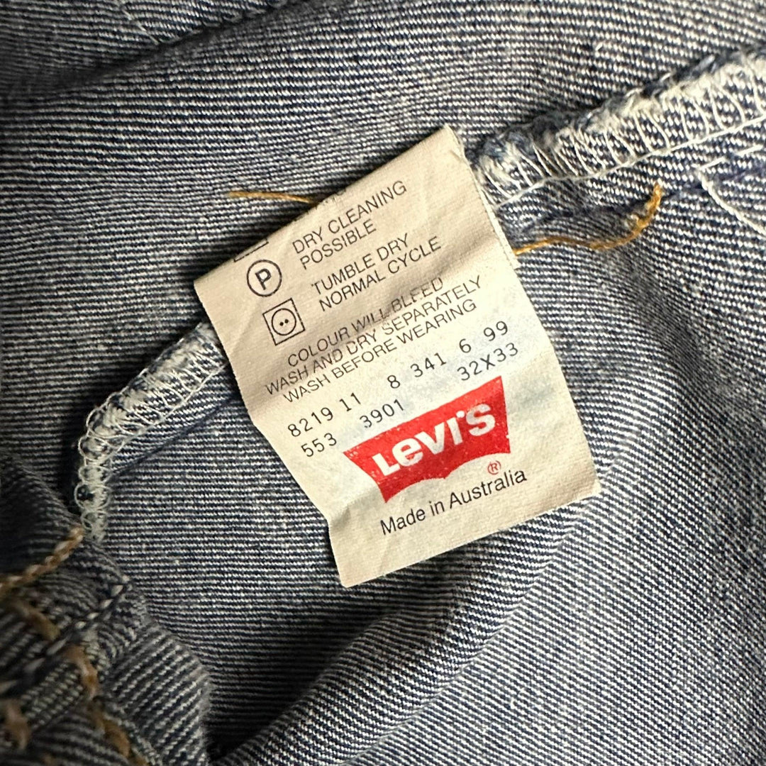 Vintage 1990's Australian Made Levis 553 Jeans - Suit Size 12 - Jean Pool