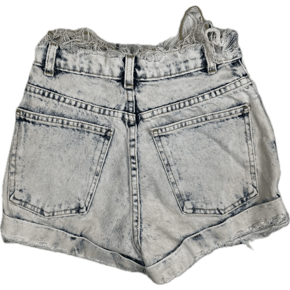 American Apparel Ladies Denim Acid Wash Shorts - Size 24" - Jean Pool