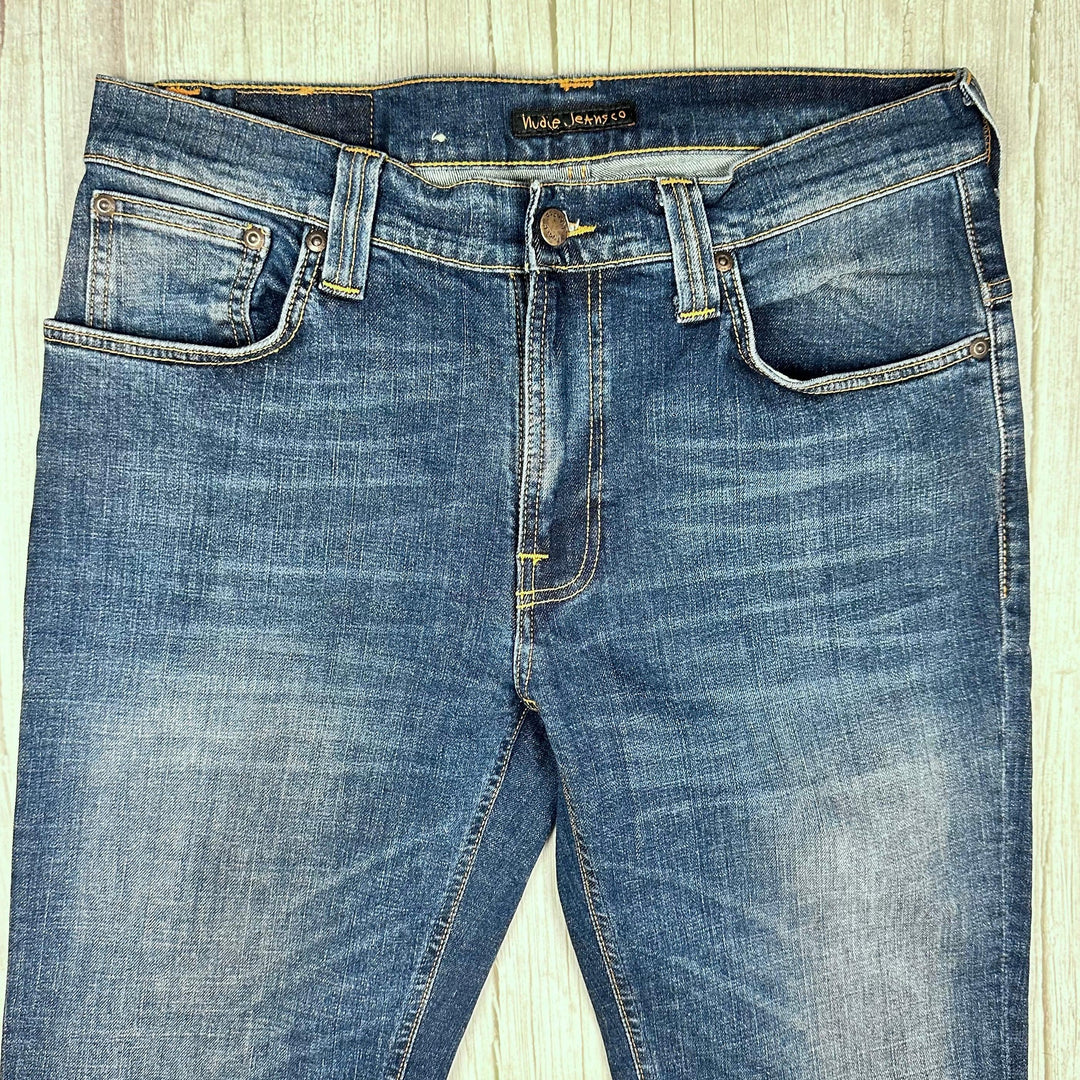 Nudie Jeans Co. 'Thin Finn' Rainy Dark Stretch Jeans - Size 34/34 - Jean Pool