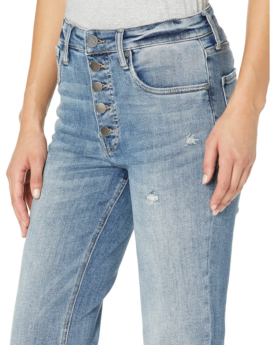 NWT - Kut from the Kloth USA  'Rachael' Exposed Button Jeans -Size 12