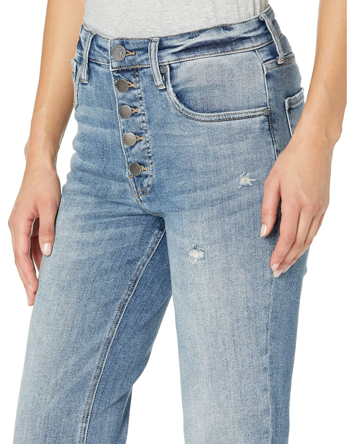 NWT - Kut from the Kloth USA  'Rachael' Exposed Button Jeans -Size 12