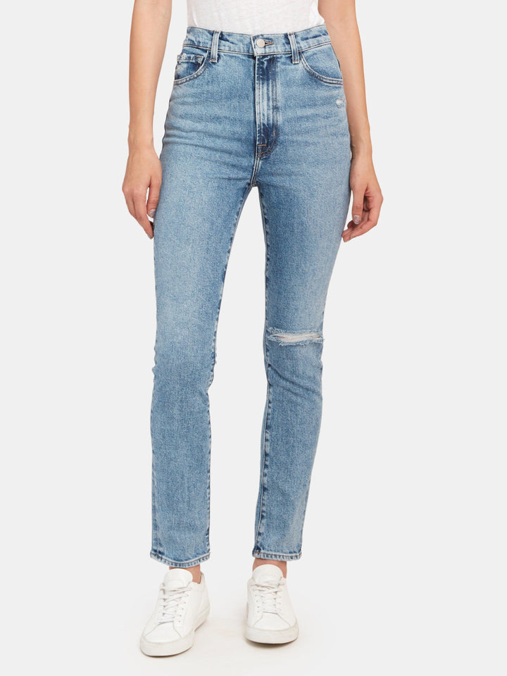 J Brand 'Runway' Chadron Destruct High Rise Straight - 26" - Jean Pool