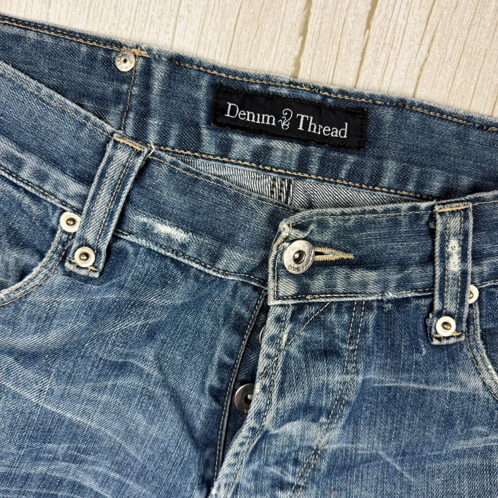 Denim & Thread Aussie Made Mens Low Rise Straight Jeans - Size 33