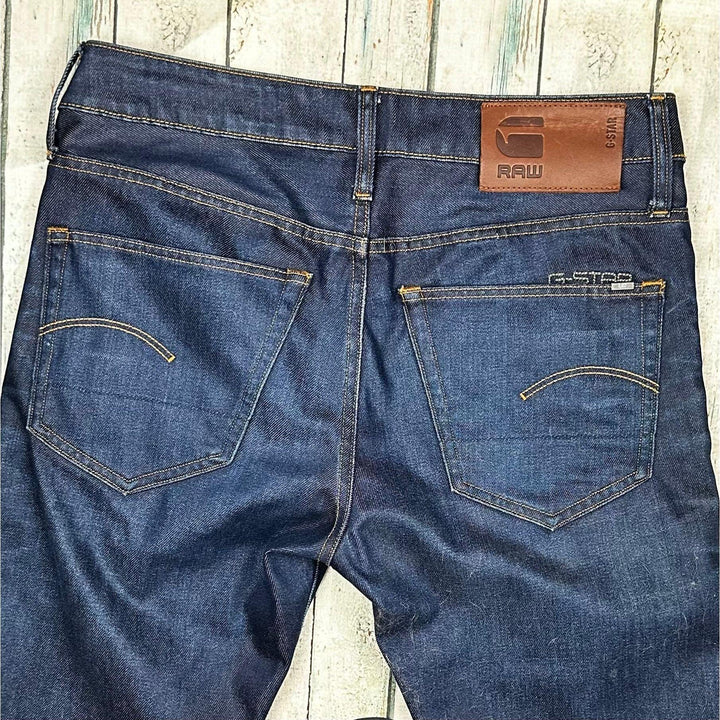 G Star '3301 Straight' Mens Dark Denim Jeans -Size 30S - Jean Pool