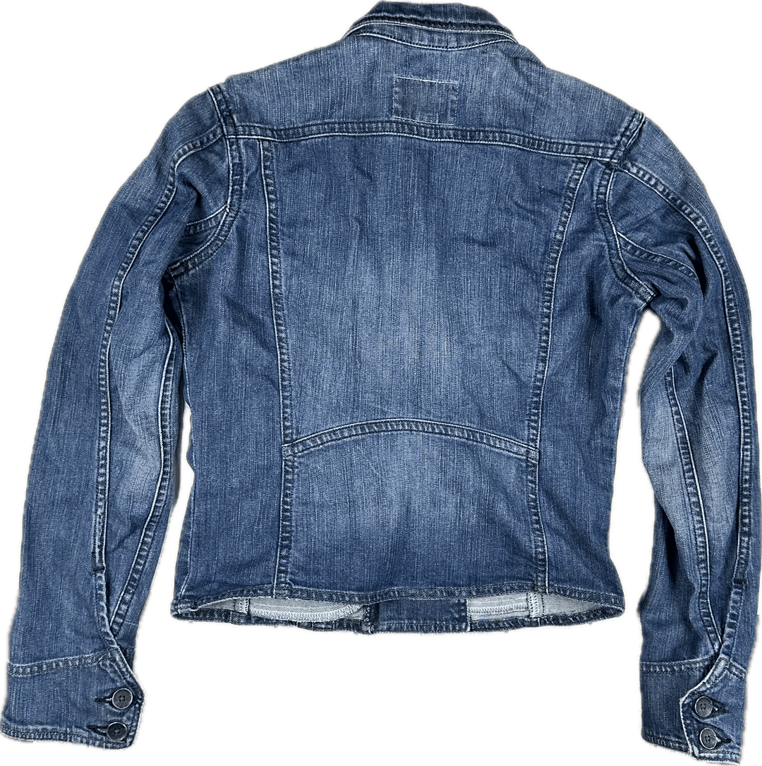 Levis Zip & Button Front Denim Jacket - Size S - Jean Pool