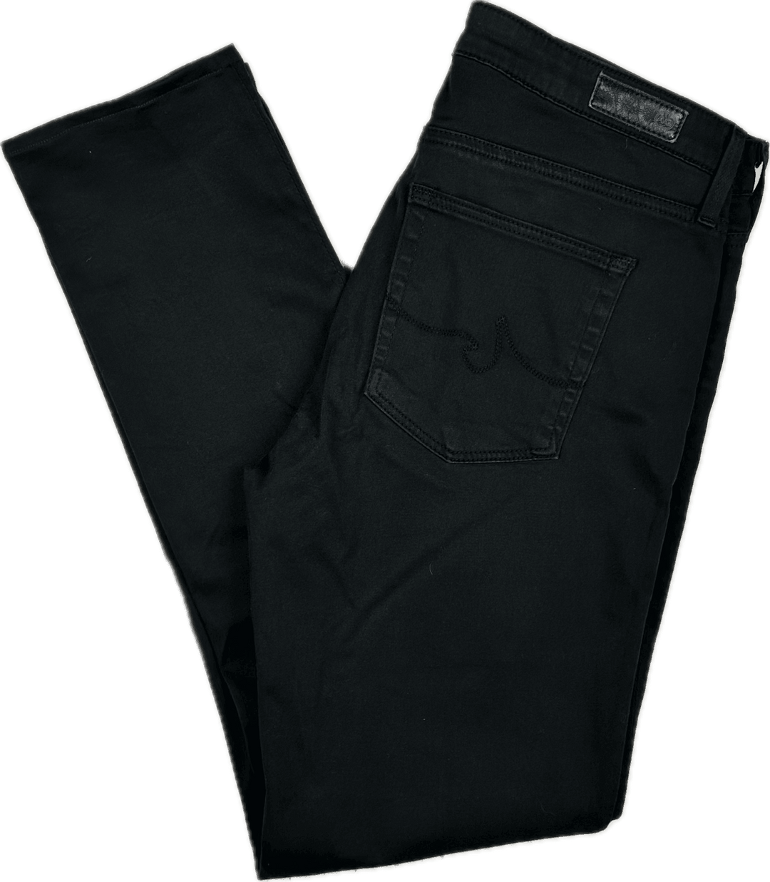 AG Adriano Goldschmied 'the Prima' Mid Rise Black Jeans- Size 28R