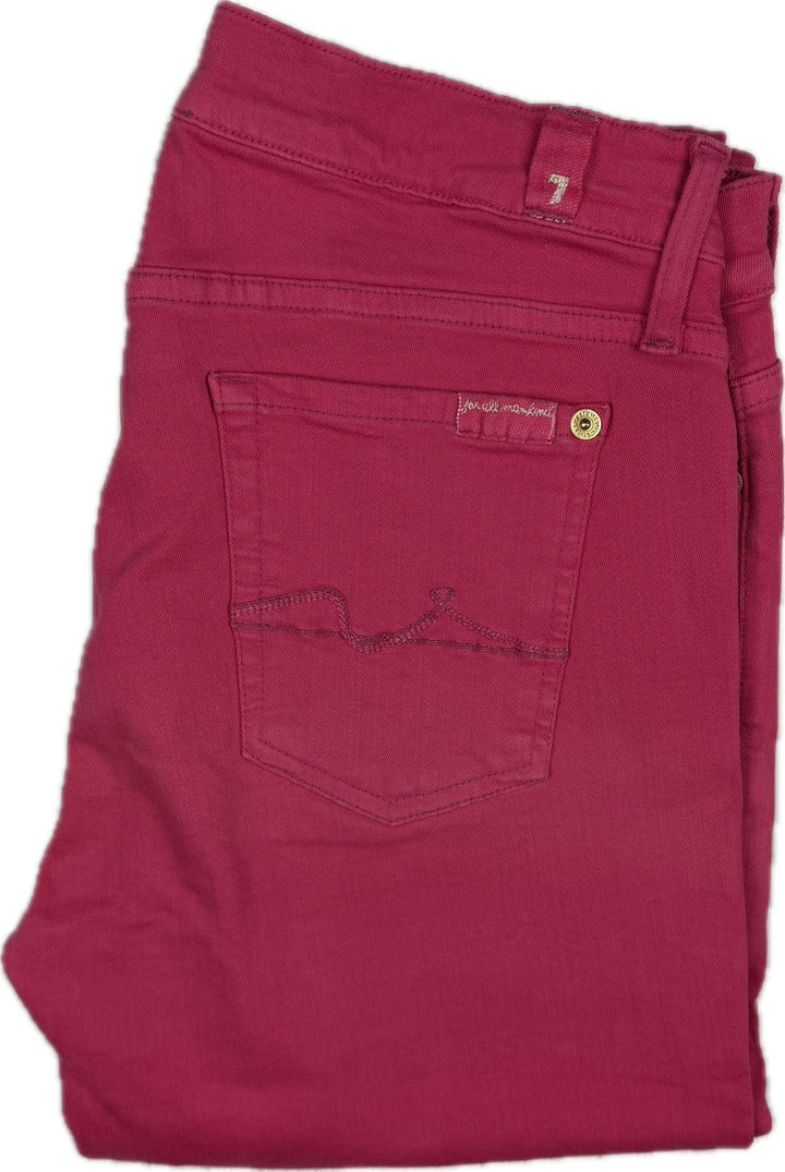 7 for all Mankind 'The Skinny' Hot Pink Jeans Size- 28