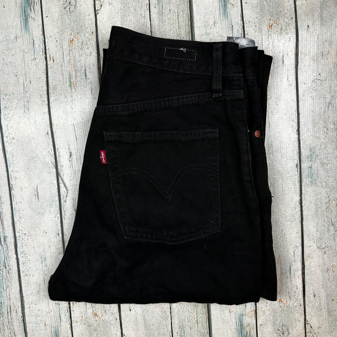 Levis Ladies Black ‘Ribcage Wide Leg’ Jeans - Size 29 - Jean Pool