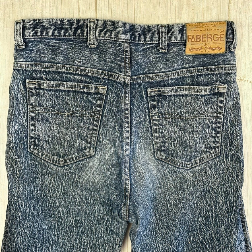 Faberge 1980's Australian Acid Wash Slim Fit Jeans- Suit Size 30"-32"