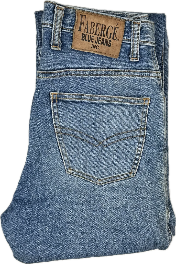 Faberge 1980's Straight Slim Fit Mens Jeans- Suit Size 28-30"