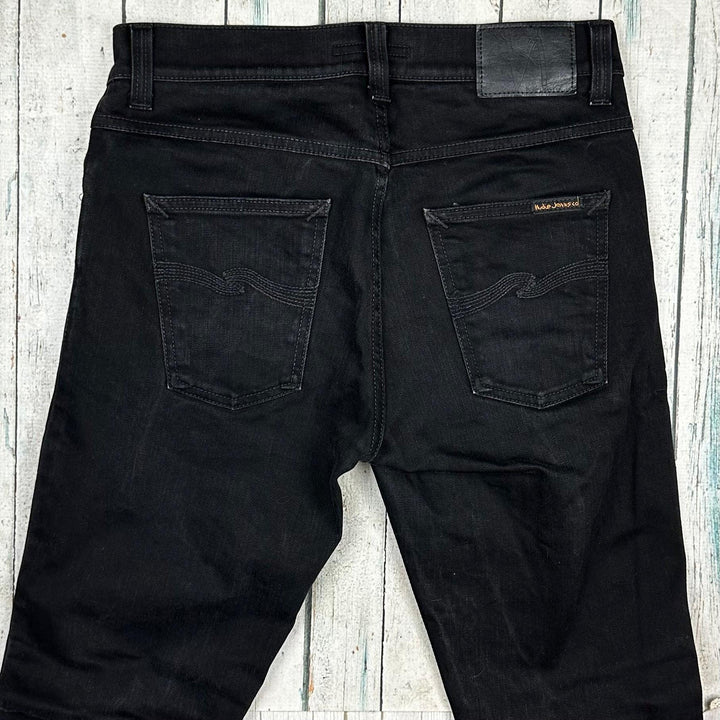 Nudie 'Lean Dean' Dry Cold Black Wash Organic Jeans- Size 30/32 - Jean Pool