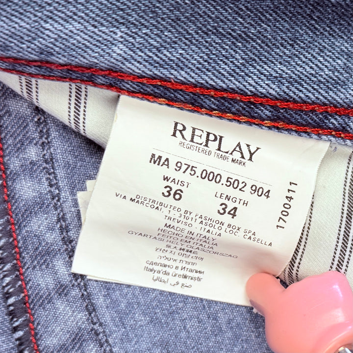 Replay Italy Mens 'Newdoc' Straight Fit Jeans- Size 36/34