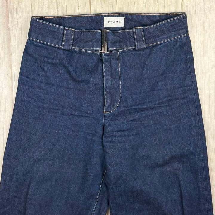 Frame Denim USA Wide Leg Belted Trouser Jeans- Size 28