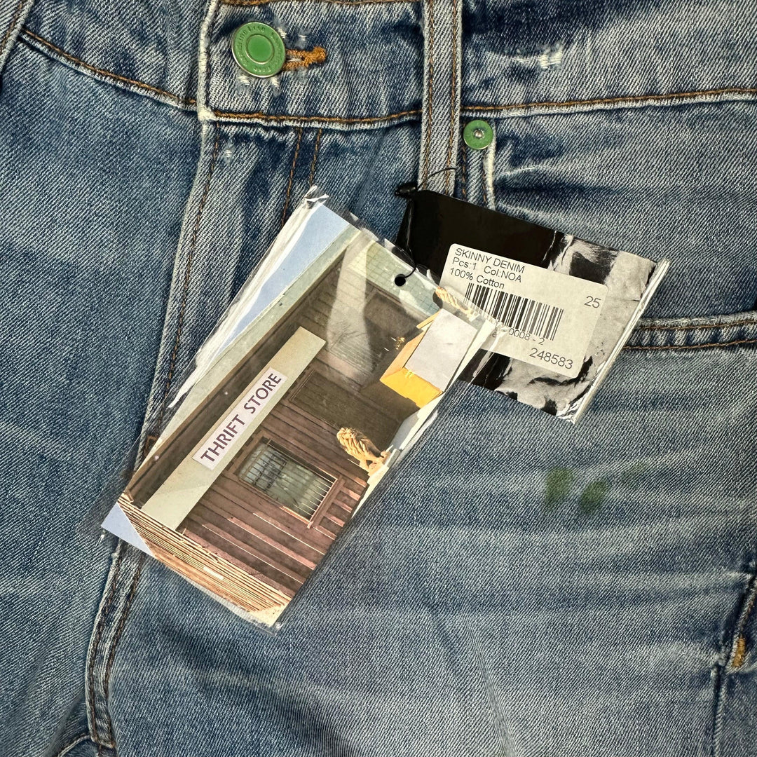 NWT - Sandrine Rose Re-Worked Original Handmade in USA Jeans - Size 25