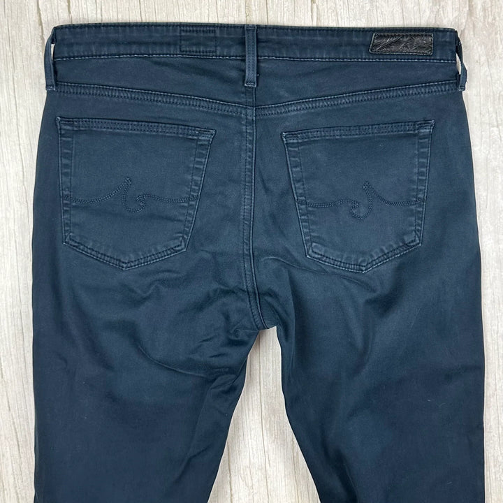 AG Adriano Goldschmied 'the Prima' Navy Mid Rise Cigarette Jeans- Size 28R