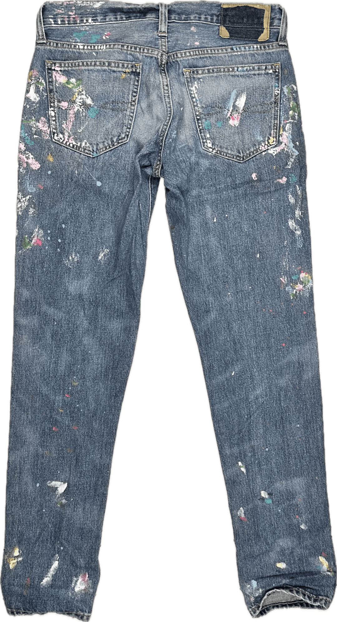 Ralph Lauren 'Astor' Slim Boyfriend Paint Splatter Jeans - Size 26 - Jean Pool