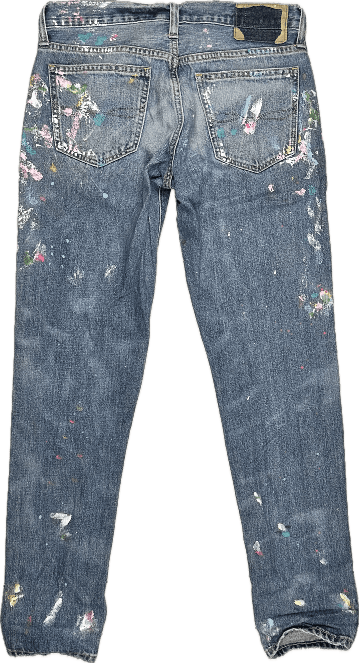 Ralph Lauren 'Astor' Slim Boyfriend Paint Splatter Jeans - Size 26 - Jean Pool