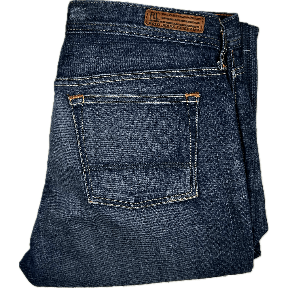 Ralph Lauren Ladies 'Kelly' Boot Leg Denim Jeans - Size 30S - Jean Pool
