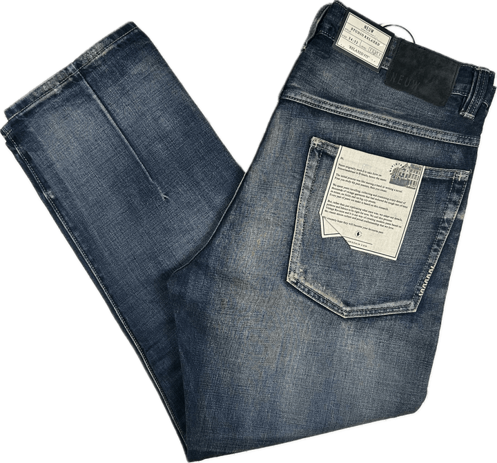 NWT- Mens NEUW 'Studio Relaxed' Japanese Selvedge Jeans - Size 34/32