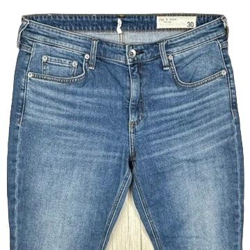Rag & Bone 'Cate' Mid Rise  Shorty Skinny Jeans - Size 30
