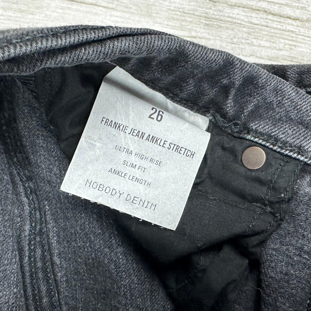 NOBODY 'Frankie Jean' High Rise Ankle Stretch Black Jeans- Size 26