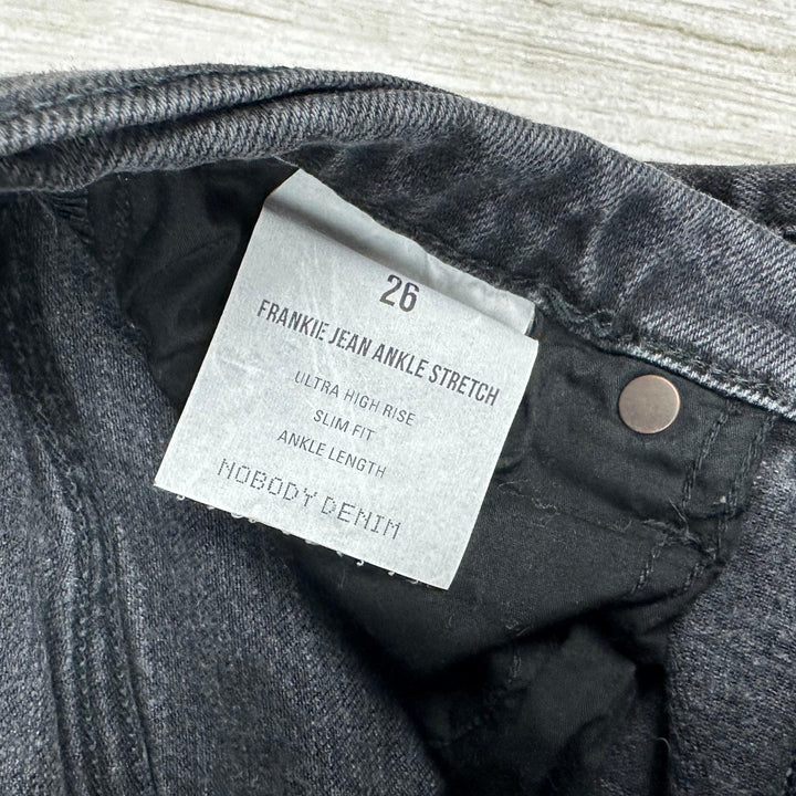 NOBODY 'Frankie Jean' High Rise Ankle Stretch Black Jeans- Size 26