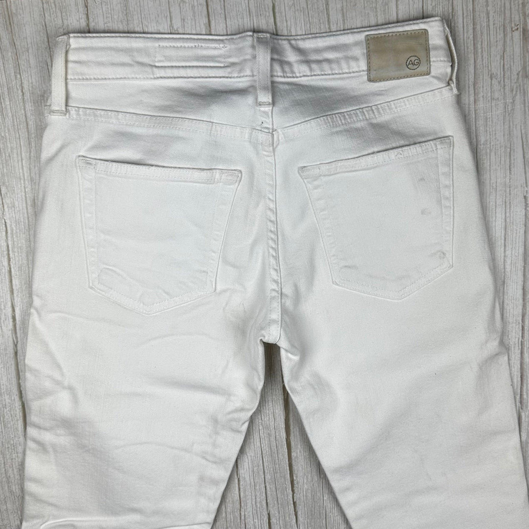 AG Adriano Goldschmied 'Ex-Boyfriend Slim' White Jeans - Size 25R