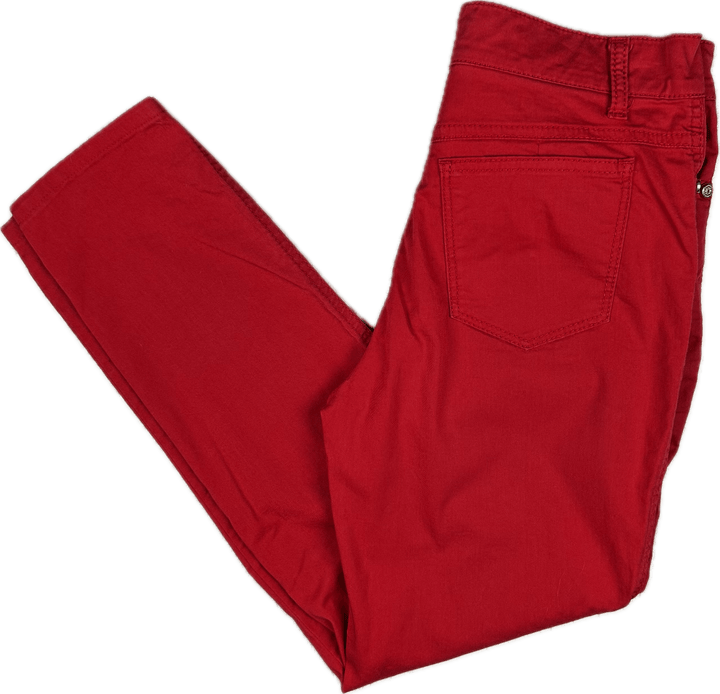 Roccobarocco Italian Red Slim Straight Jeans - Size 28"