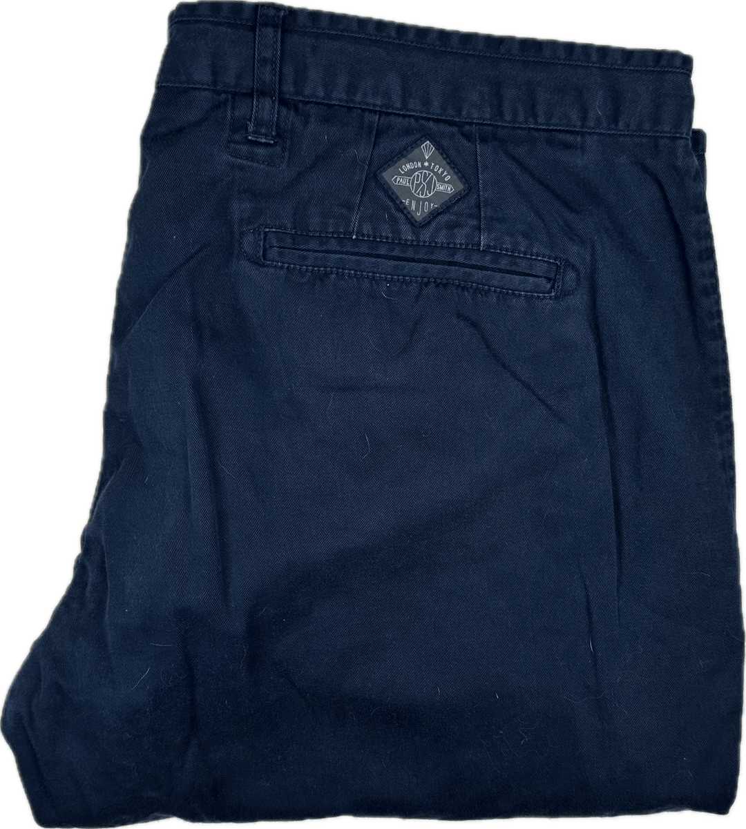 Paul Smith Washed Navy Chinos - Size 38