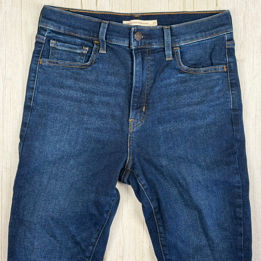 Levis 710 High Rise Super Skinny  Denim Jeans - Size 29