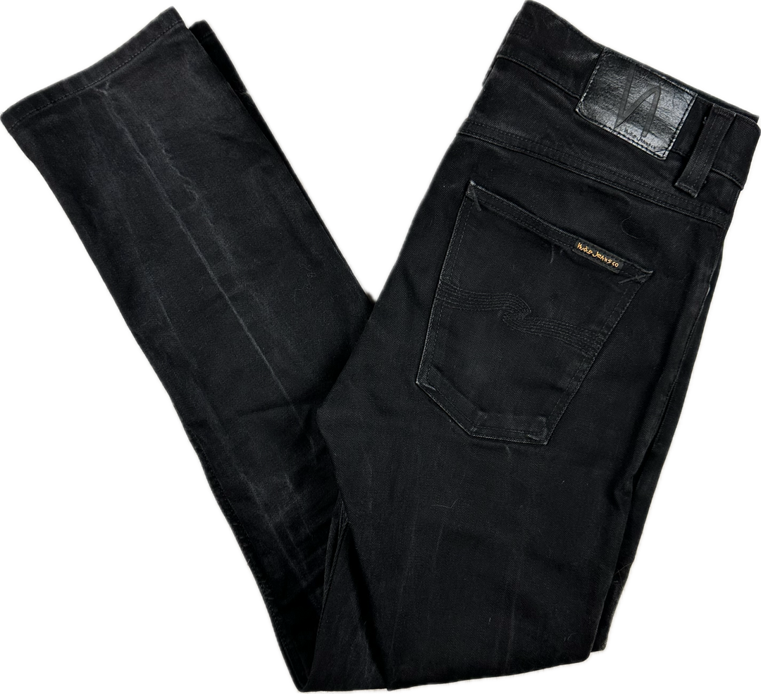 Nudie 'Lean Dean' Dry Cold  Black Wash Organic Jeans- Size 31/30