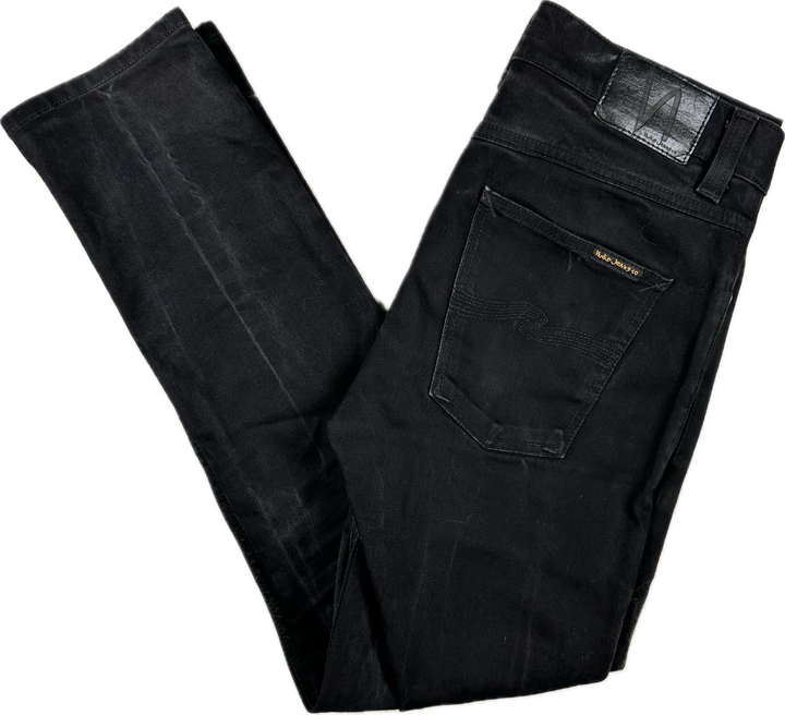 Nudie 'Lean Dean' Dry Cold Black Wash Organic Jeans- Size 31/30 - Jean Pool
