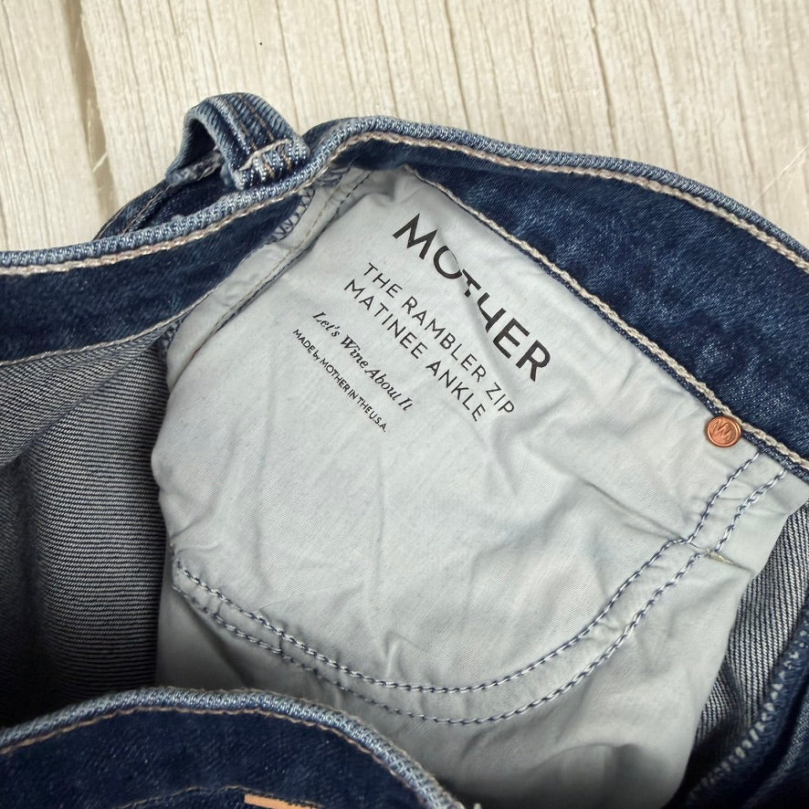 Mother 'The Rambler Zip Matinee Ankle'- Lets Wine about It Jeans - Size 28