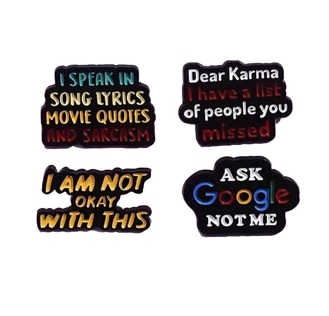 Sacasm Quotes- Enamel Pins- Select - Jean Pool