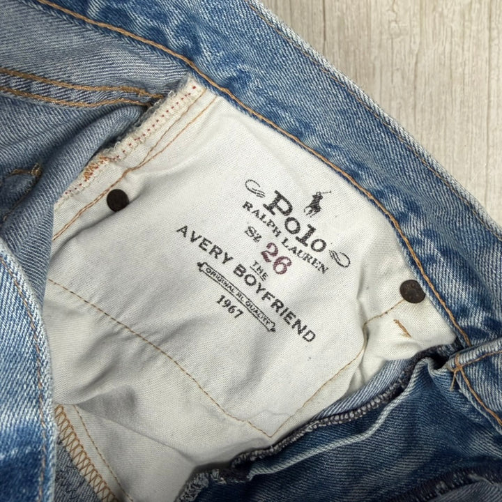 Ralph Lauren 'Avery Boyfriend' Patchwork Denim Jeans - Size 26