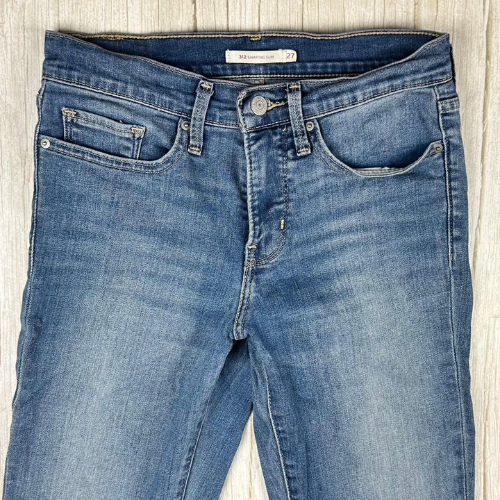 Levis 312 Shaping Slim Mid Rise Denim Jeans - Size 27/32 - Jean Pool
