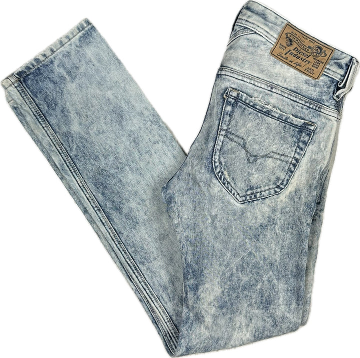Diesel 'Thanaz' Slim Straight Acid Wash Jeans - Size 30/32