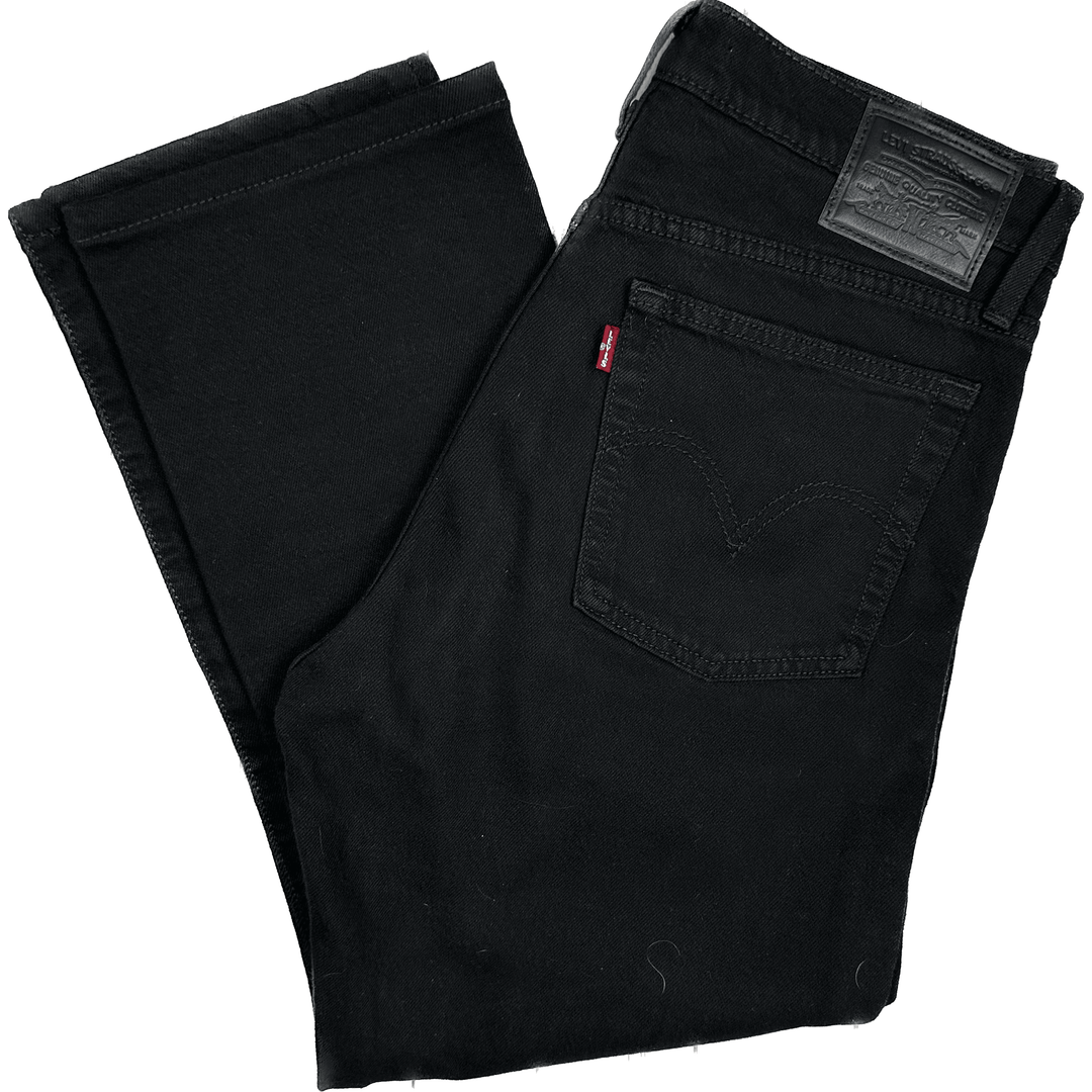 Levis Ladies ‘Wedgie Straight’ Black Jeans - Size 27 - Jean Pool