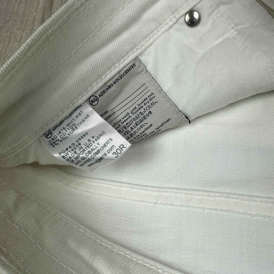 AG Adriano Goldschmied 'Ex-Boyfriend Slim' White Jeans - Size  30R