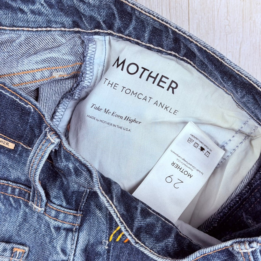 NEW - Mother 'The Tomcat Ankle ' Take Me Even Higher Wash Jeans - Size 29
