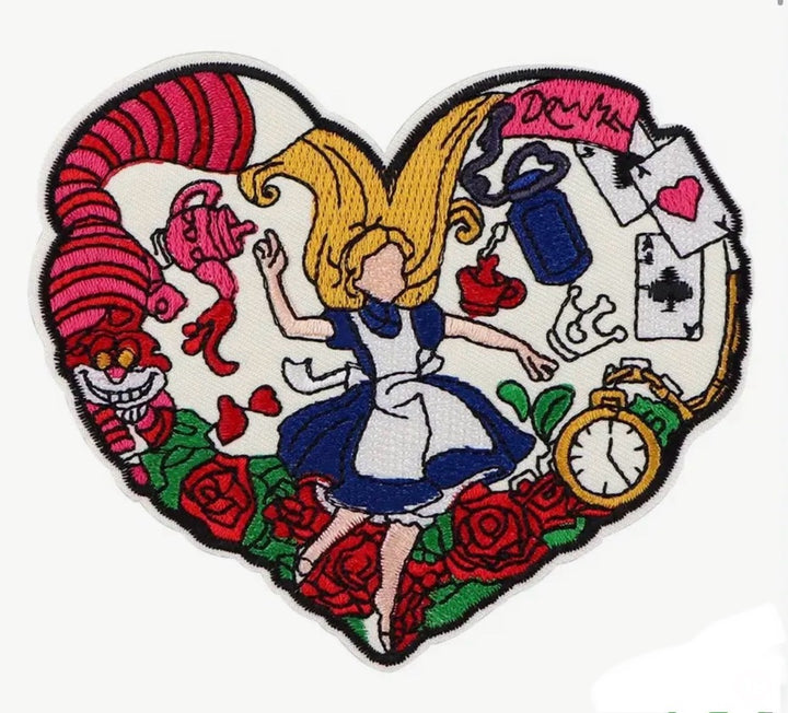 Alice in Wonderland-  Embroidered Iron On Patch